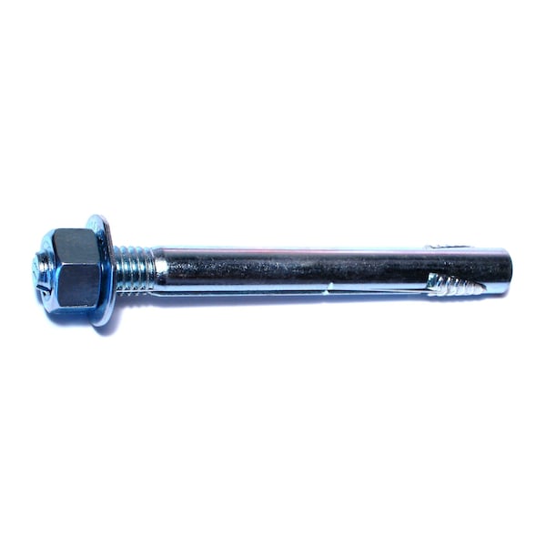 Wedge Anchor, 1/2" Dia., 5" L, Steel Zinc Plated, 25 PK